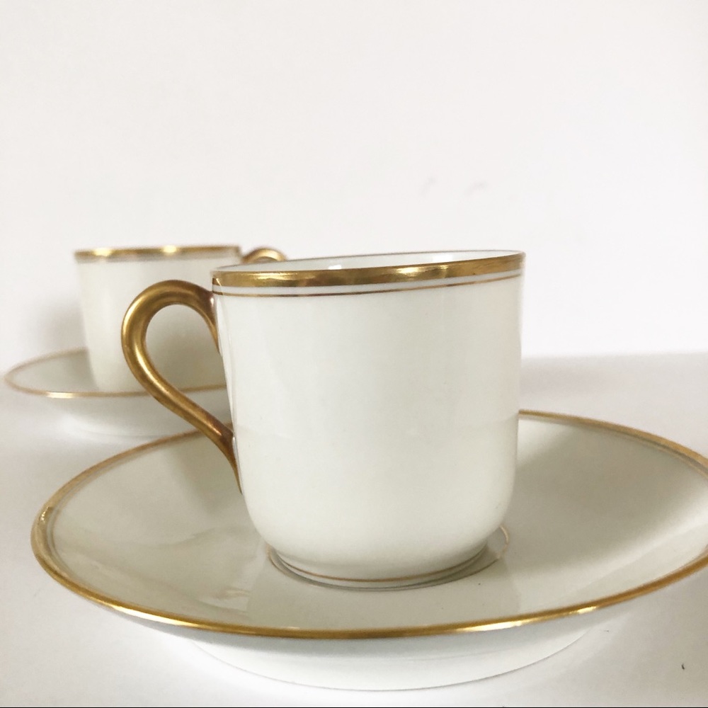 Pair of vintage T.V. Limoges teacup sets - Picture 6 of 8